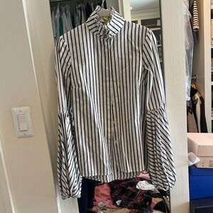 Caroline Constas Black and White Striped Women’s  Shirt